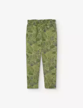 Брюки для девочки из 100% хлопка с принтом Losan, зеленый