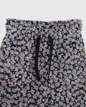 Брюки для девочки с эластичной талией и широкими штанинами IKKS, синий