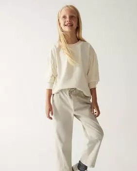 Брюки для девочки с эластичной талией и боковым карманом Ecoalf