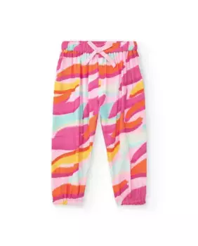 Брюки для девочки с принтом и декоративным бантом Tuc tuc, мультиколор