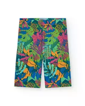 Брюки для девочки с тропическим принтом и эластичной талией Tuc tuc, многоцветный