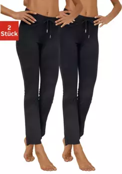 Брюки для дома Vivance (2 шт.), в двойной упаковке, одежда для дома, черный