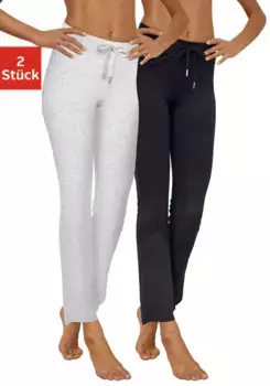 Брюки для дома Vivance (2 шт.), в двойной упаковке, одежда для дома, черный