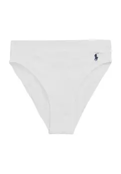 Брюки для джаза из хлопка, с вышивкой, для женщин POLO RALPH LAUREN, цвет White Cloud