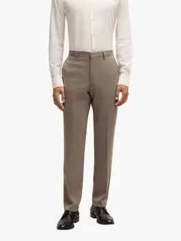 Брюки для костюма из полушерстяной смеси leon HUGO BOSS, цвет Medium Beige