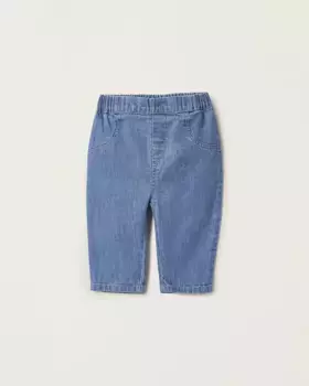 Брюки для мальчика из 100% хлопка с эластичной резинкой на талии Zippy, синий