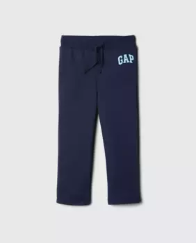 Брюки для мальчика с кулиской на талии и логотипом на бедре Gap, темно-синий