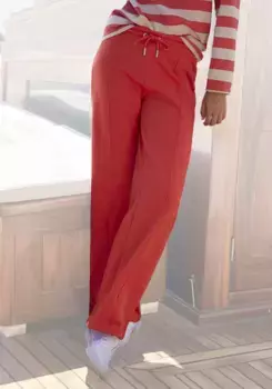Брюки для отдыха H.I.S, морской стиль, костюм для отдыха, красный