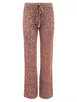 Брюки для отдыха из смесовой шерсти с мелированием Monrow, цвет pomegranate