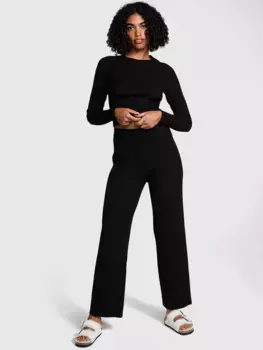 Брюки для отдыха в рубчик Pink, черный