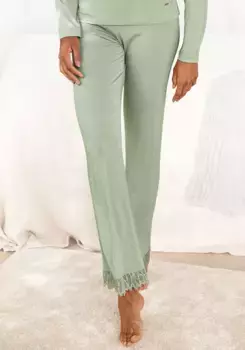 Брюки для сна LASCANA с кружевными деталями, цвет Jade