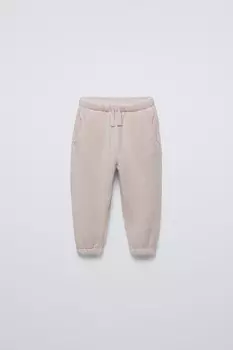 Брюки для спорта из флиса ZARA, серый