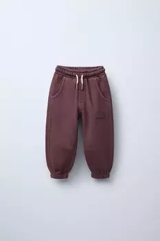 Брюки для спорта с этикеткой ZARA, цвет Plum