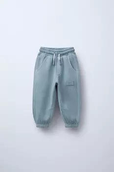 Брюки для спорта с этикеткой ZARA, светло-голубой