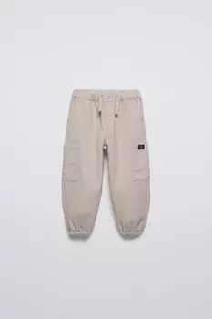 Брюки для спорта с подкладкой ZARA, экрю