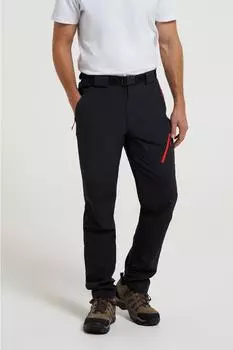 Брюки для треккинга в лесу, водонепроницаемые брюки с поясом Mountain Warehouse, черный