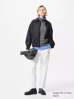 Брюки до щиколотки длинные Uniqlo, цвет 00 белый