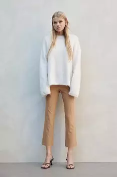 Брюки до щиколотки H&M, бежевый