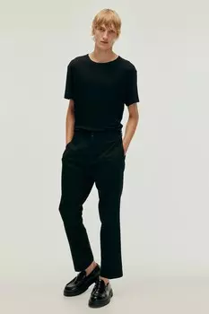 Брюки до щиколотки стандартной посадки H&M, черный