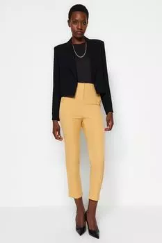 Брюки до щиколотки Trendyol с завышенной талией и узором