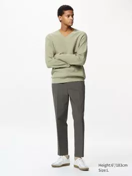 Брюки до щиколотки Uniqlo, цвет 57 зеленый зеленый