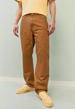 Брюки Double Knee Pant Carhartt WIP, цвет hamilton brown rinsed