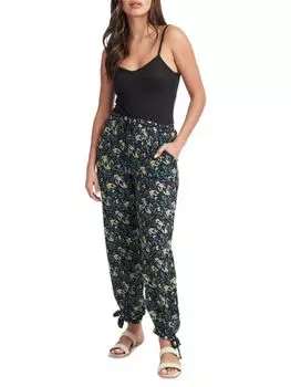 Брюки Dr2 By Daniel Rainn с цветочным принтом, темно-зеленый