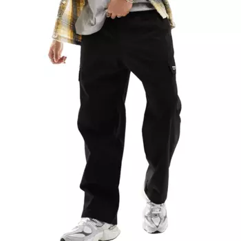 Брюки Dr Denim Calder Cargo Loose Fit Wide Straight Leg Cargo, черный