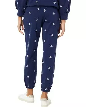 Брюки Draper James Bobbie Embroidered Sweatpants, цвет Nassau Navy Multi