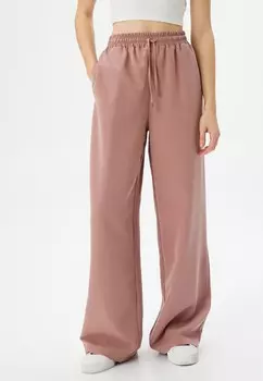 Брюки DRAWSTRING POCKET DETAIL HIGH RISE WIDE LEG Koton, розовый