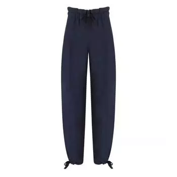 Брюки drawstring trousers Ganni, синий