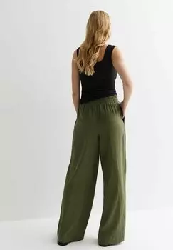 Брюки Drawstring Waist Wide Leg New Look, хаки