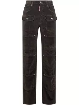 Брюки DSQUARED2 с множеством карманов, коричневый