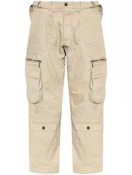 Брюки DSQUARED2 с заниженным шаговым швом и карманами-карго, серый