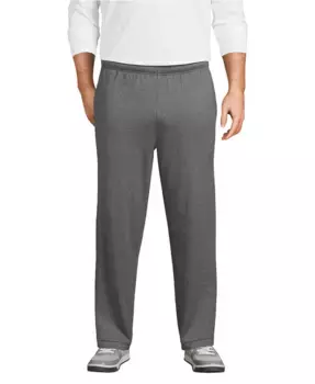 Брюки джерси большого и высокого размера Lands' End, серый