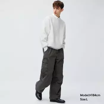 Брюки джинсовые GU широкие, синий