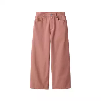 Брюки джинсовые Muji широкого кроя, розовый