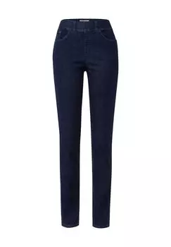 Брюки джинсовые, пятикарманные, шлевки для ремня, женские RAPHAELA BY BRAX, темно-синий