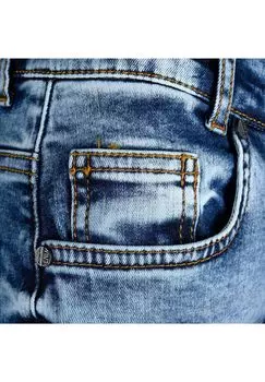 Брюки джинсовые, стираные, зауженного кроя, детские BLUE EFFECT, цвет Blue Normal