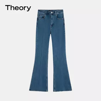 Брюки джинсовые Theory расклешенные, синий