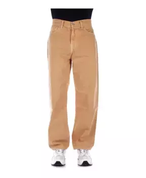 Брюки, джинсы с логотипом и молнией на пуговицах Carhartt Wip, желтый