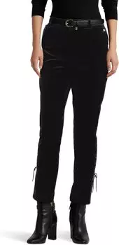 Брюки Джодхпур из эластичного бархата LAUREN Ralph Lauren, цвет Black Velvet
