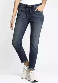 Брюки-джогг GANG "94JOLINE JOGG", с ремешком в тон, синий