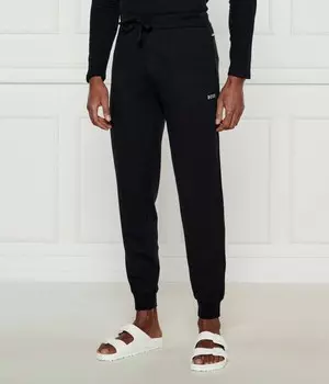 Брюки-джоггеры Boss Waffle Regular Fit, черный