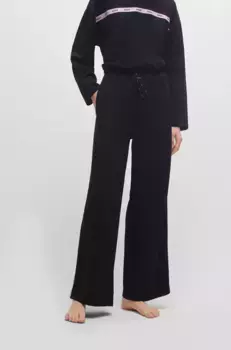 Брюки-джоггеры HUGO Underwear "DALIA PANTS", сбоку с контрастной надписью логотипа HUGO, черный
