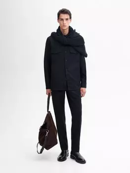 Брюки-Джоггеры из 100% шерсти Massimo Dutti, синий