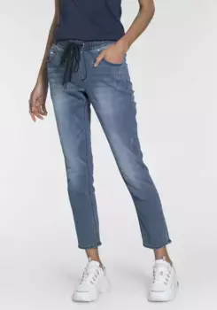 Брюки-джоггеры KangaROOS "7/8 JOGG-DENIM", джинсового цвета, с эластичными манжетами, цвет New-Mid-Blue-Used