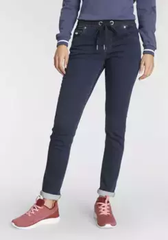 Брюки-джоггеры KangaROOS, джинсовые, с эластичными манжетами, цвет Dark-Rinsed