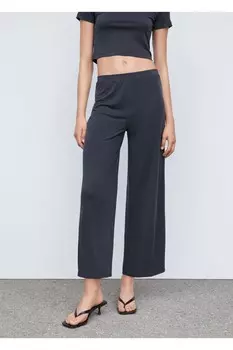 Брюки-джоггеры-кюлоты Mango, синий