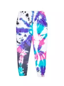Брюки-джоггеры Little Girl's & Girl's Space Tie-Dye Worthy Threads, разноцветный